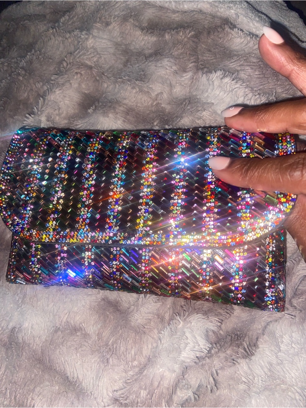 Multicolor Sequin Evening Clutch - Sparkling Wristlet